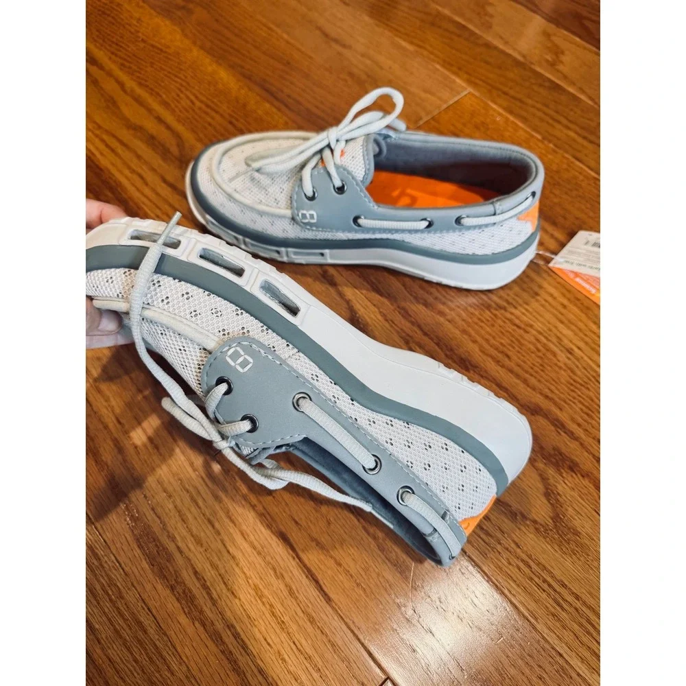 SoftScience Fin 2.0 Boat Shoes Mens 8 Womens 10 Light Gray Mesh Water Shoes
